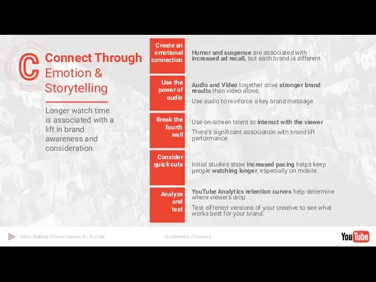 Connect Through Emotion & Storytelling Longer watch time is associated