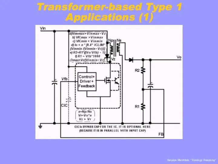 Transformer-based Type 1 Applications (1)