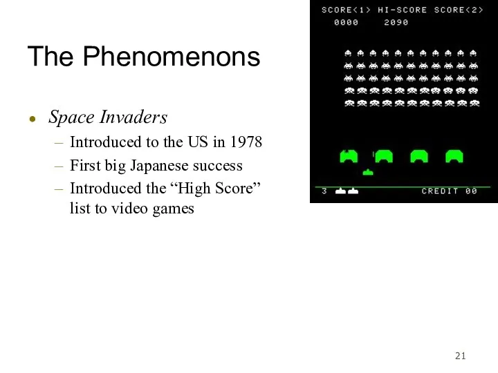 The Phenomenons Space Invaders Introduced to the US in 1978
