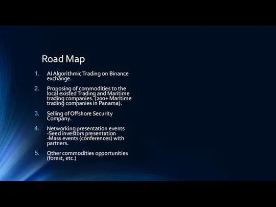 Road Map AI Algorithmic Trading on Binance exchange. Proposing of