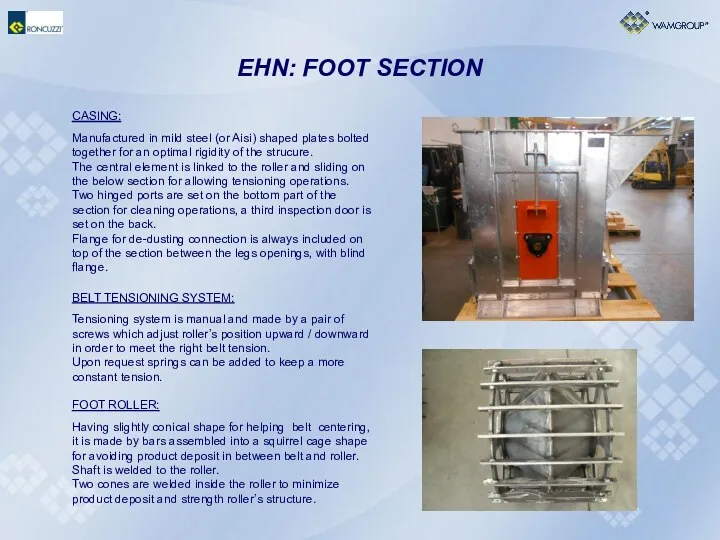 EHN: FOOT SECTION CASING: Manufactured in mild steel (or Aisi)