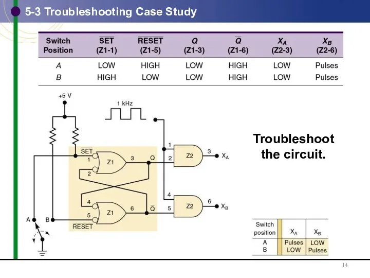 5-3 Troubleshooting Case Study Troubleshoot the circuit.