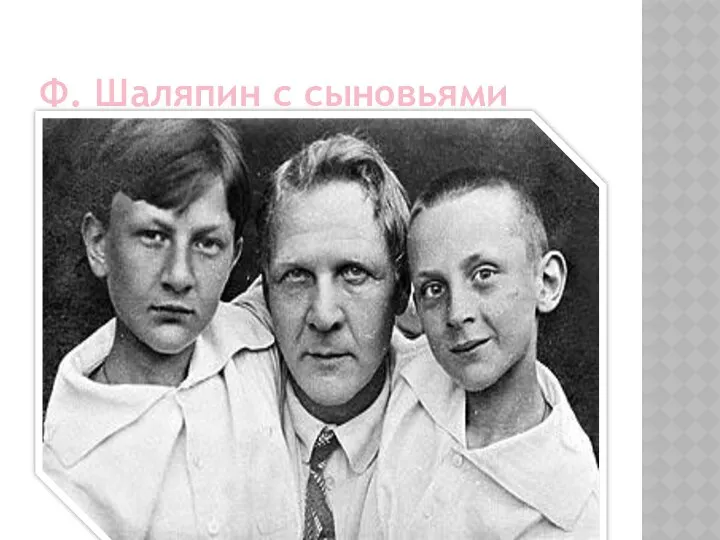 Ф. Шаляпин с сыновьями