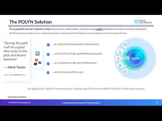The POLYN Solution True parallel neural-network chips that extract and