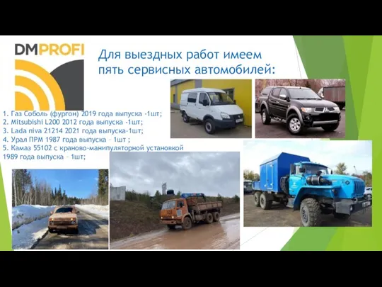 1. Газ Соболь (фургон) 2019 года выпуска -1шт; 2. Mitsubishi