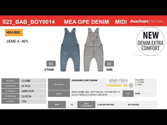 S23_BAB_BOY0014 MEA OPE DENIM MIDI 01 STONE 2EME A -40% 02 GRIS MEA BSC