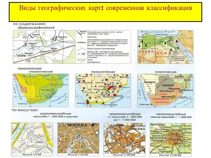 Виды географических карт: современная классификация