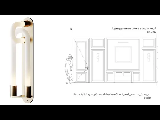 https://3dsky.org/3dmodels/show/loopi_wall_sconce_from_articolo Центральная стена в гостинной Лампы