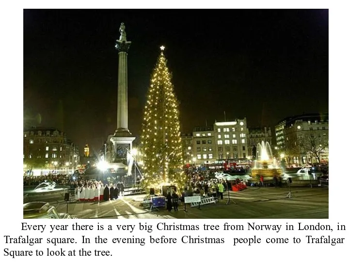 Every year there is a very big Christmas tree from