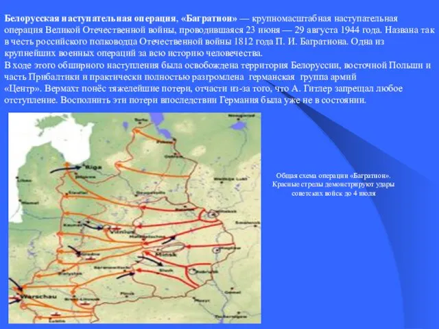 Белорусская наступательная операция, «Багратион» — крупномасштабная наступательная операция Великой Отечественной