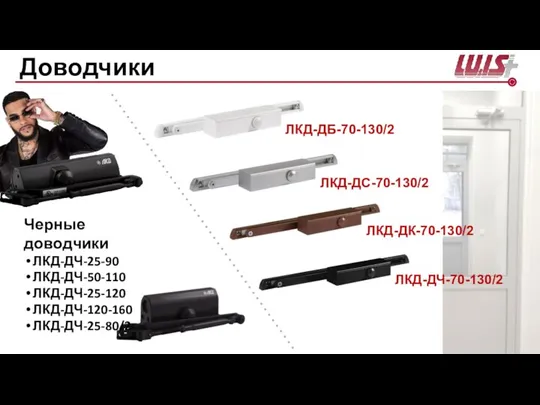 Черные доводчики ЛКД-ДЧ-25-90 ЛКД-ДЧ-50-110 ЛКД-ДЧ-25-120 ЛКД-ДЧ-120-160 ЛКД-ДЧ-25-80/2 ЛКД-ДС-70-130/2 ЛКД-ДК-70-130/2 ЛКД-ДЧ-70-130/2 ЛКД-ДБ-70-130/2