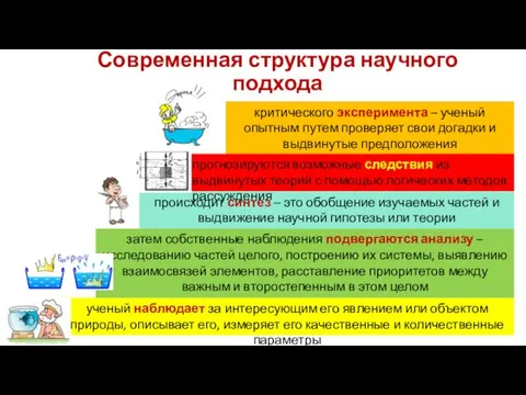 Современная структура научного подхода ученый наблюдает за интересующим его явлением