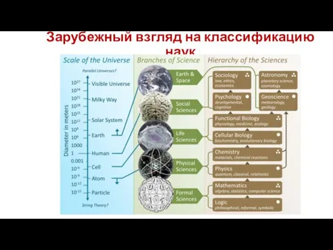 Зарубежный взгляд на классификацию наук