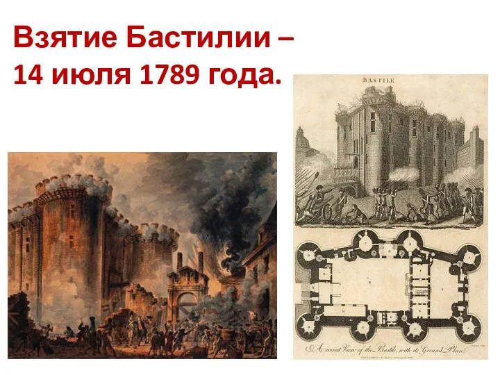 Взятие Бастилии – 14 июля 1789 года.