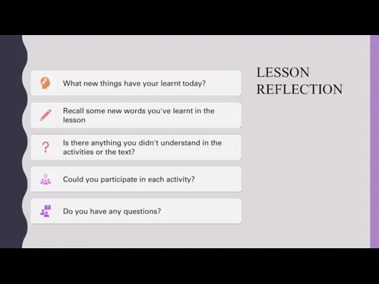 LESSON REFLECTION