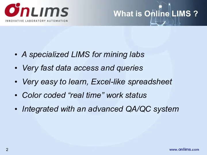 What is Online LIMS ? A specialized LIMS for mining