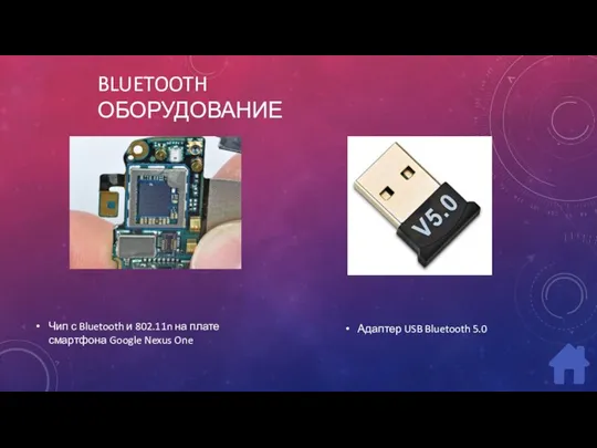BLUETOOTH ОБОРУДОВАНИЕ Чип с Bluetooth и 802.11n на плате смартфона Google Nexus One