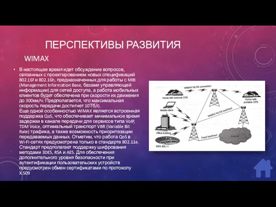 ПЕРСПЕКТИВЫ РАЗВИТИЯ В настоящее время идет обсуждение вопросов, связанных с проектированием новых спецификаций