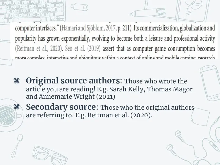 Original source authors: Those who wrote the article you are