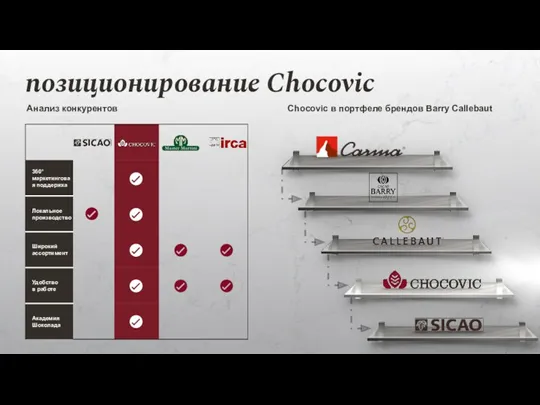 Анализ конкурентов Chocovic в портфеле брендов Barry Callebaut позиционирование Chocovic
