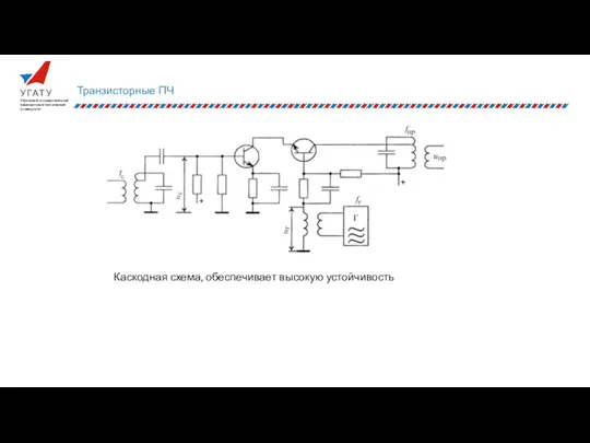 Транзисторные ПЧ Каскодная схема, обеспечивает высокую устойчивость