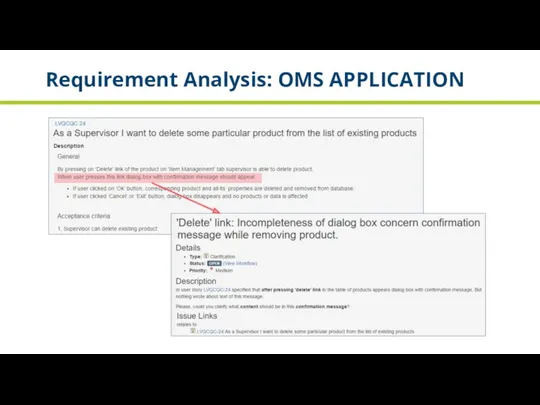 Requirement Analysis: OMS APPLICATION