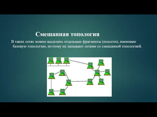 В таких сетях можно выделить отдельные фрагменты (подсети), имеющие базовую