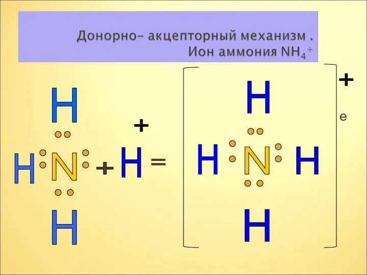 е N H H H H + = N H H H H + +