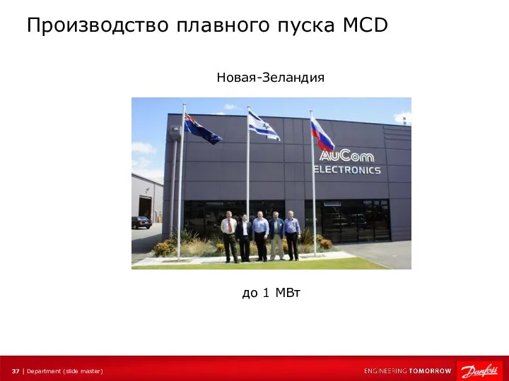 Производство плавного пуска MCD до 1 МВт Новая-Зеландия