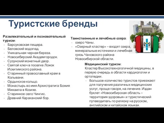 Туристские бренды Развлекательный и познавательный туризм: Барсуковская пещера. Беловский водопад.