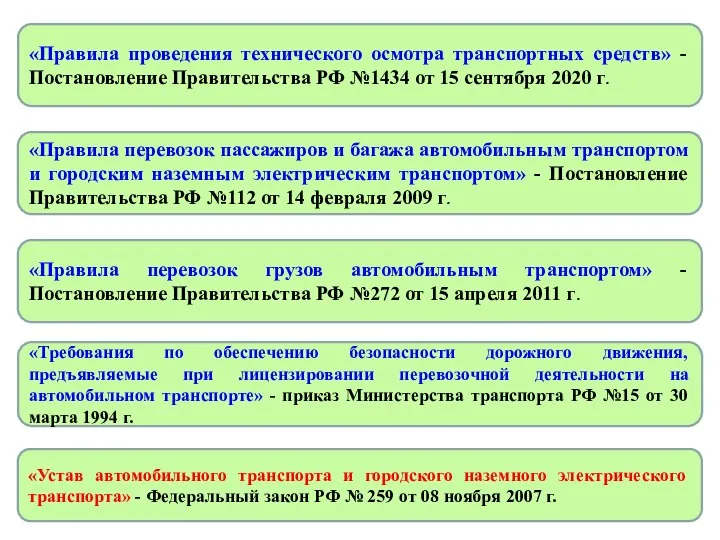 «Правила проведения технического осмотра транспортных средств» - Постановление Правительства РФ