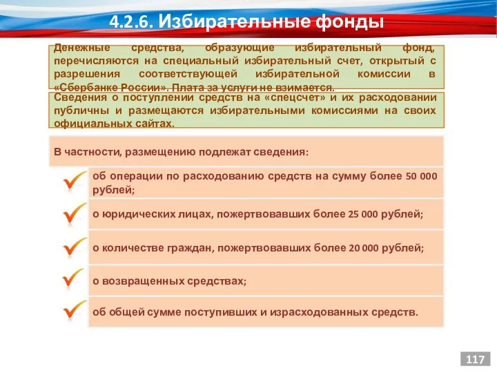 Денежные средства, образующие избирательный фонд, перечисляются на специальный избирательный счет,