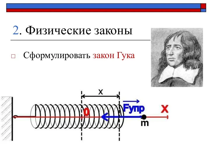 2. Физические законы Сформулировать закон Гука