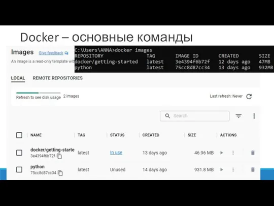 Docker – основные команды