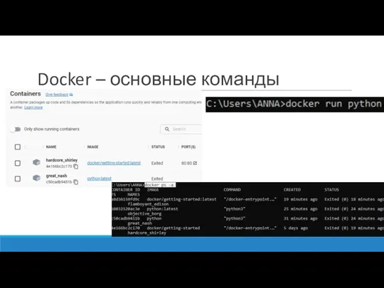 Docker – основные команды