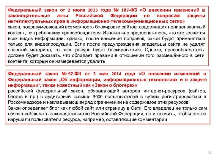 Федеральный закон № 97-ФЗ от 5 мая 2014 года «О