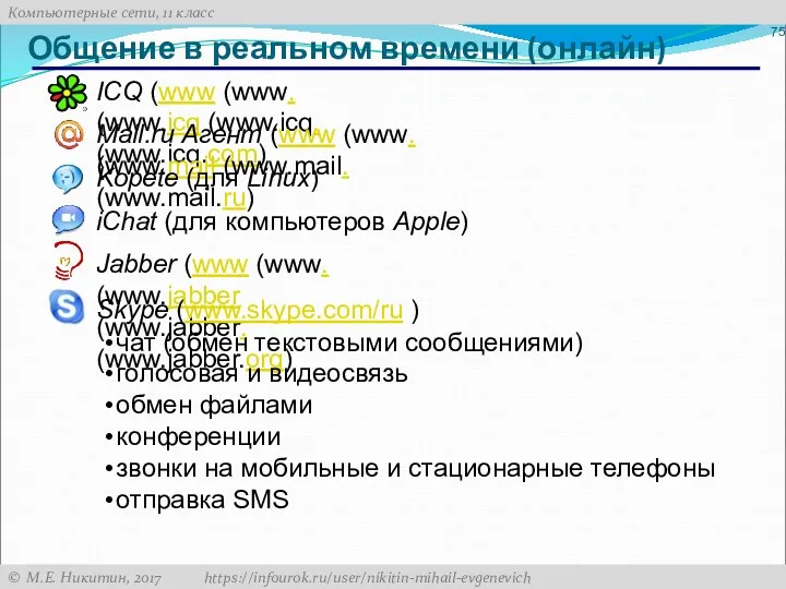 Общение в реальном времени (онлайн) ICQ (www (www. (www.icq (www.icq.
