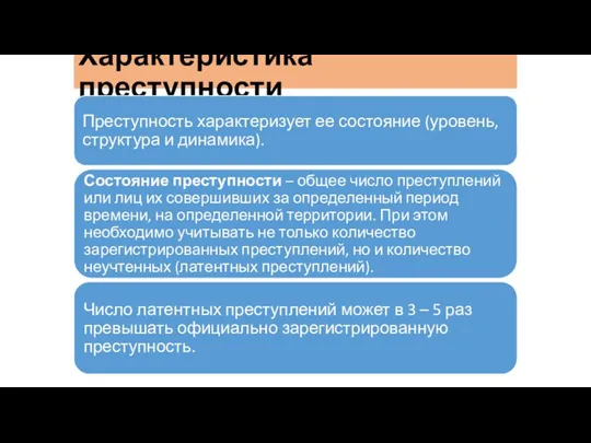 Характеристика преступности