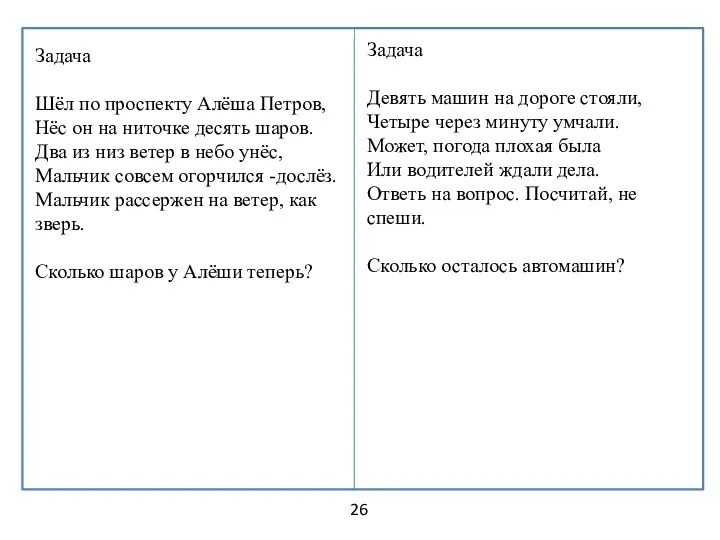 26 Задача Шёл по проспекту Алёша Петров, Нёс он на