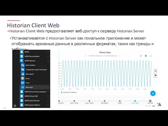 Historian Client Web Historian Client Web предоставляет веб-доступ к серверу