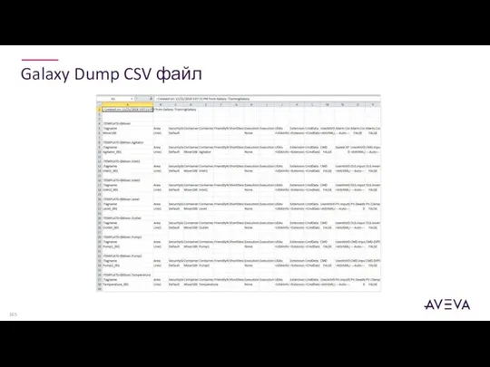 Galaxy Dump CSV файл