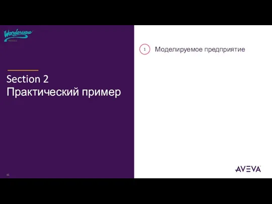 1 Моделируемое предприятие Section 2 Практический пример