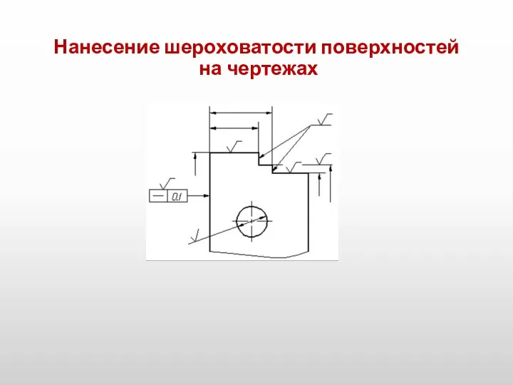 Нанесение шероховатости поверхностей на чертежах