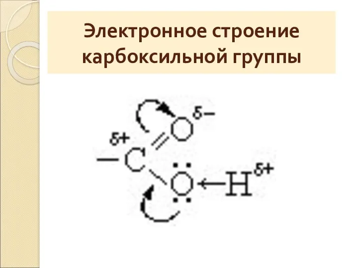 Электронное строение карбоксильной группы