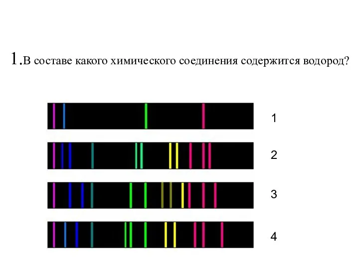 1.В составе какого химического соединения содержится водород? 1 2 3 4