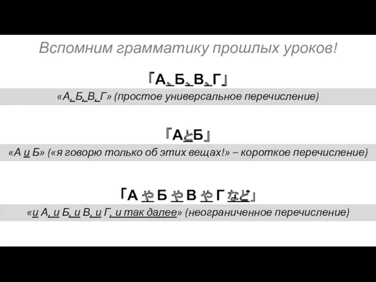 「АとБ」 «А и Б» («я говорю только об этих вещах!»