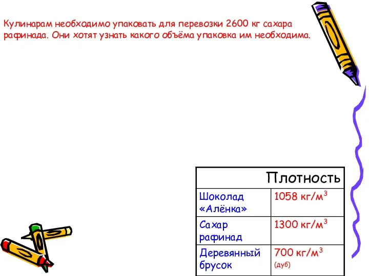 Кулинарам необходимо упаковать для перевозки 2600 кг сахара рафинада. Они