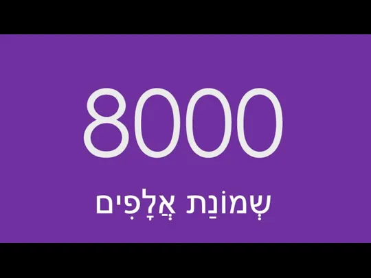 8000 שְמוֹנַת אֲלָפִים