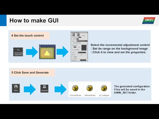 How to make GUI 4 Set the touch control 5