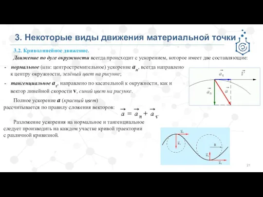 3. Некоторые виды движения материальной точки 3.2. Криволинейное движение. Движение